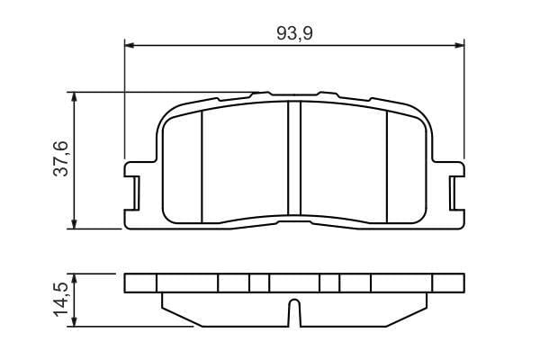 Disk Balata - Arka - 93.0X38.0X15.8 Mm Bosch 0986494359