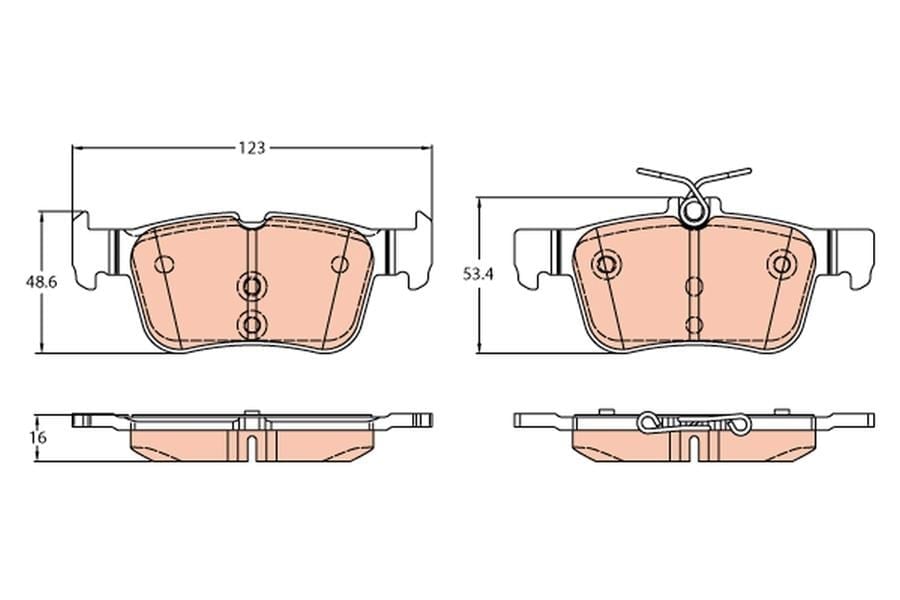 Disk Balata Arka Aks Ford Mondeo V Hatchback Ce -Mondeo V Saloon Cd -Mondeo V Turnier Cf 2015-> Trw Gdb2313