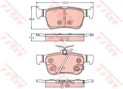 Disk Balata Arka Aks Honda Cıvıc X Hatchback Fc-Fk Cıvıc X Saloon Fc Trw Gdb2256