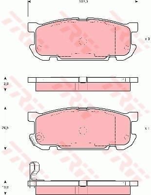 Disk Balata Arka Aks Mazda Mx-5 Iı Nb 1998->2005 Trw Gdb3303