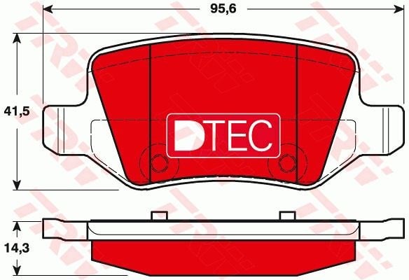 Disk Balata Arka Aks Mercedes-Benz A-Class W168 -A-Class W169 -B-Class Sports Tourer W245 -Vaneo 414 2004->2012 Trw Gdb1481dte