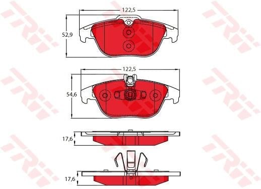 Disk Balata Arka Aks Mercedes-Benz C-Class W204 -C-Class Coupe C204 -C-Class T-Model S204 -E-Clas S Convertible A207 -E-Class Coupe C207 -Glk-Class X204 2010->2014 Trw Gdb2051dte