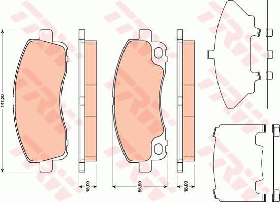 Disk Balata Arka Aks Mıtsubıshı Canter Fb7-Fb8-Fe7-Fe8 Vıı - Trw Gdb3487