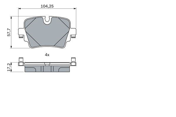 Disk Balata Bp2429 Bosch 0986424623