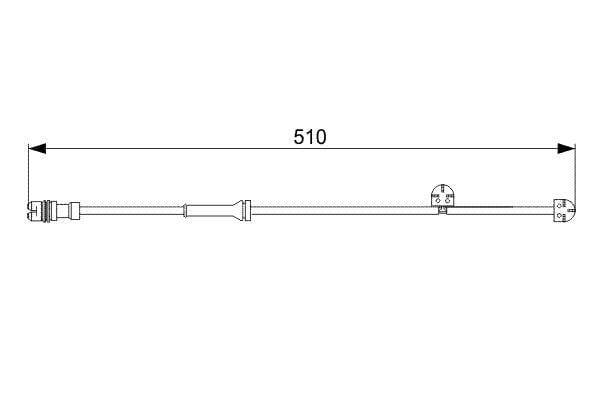 Disk Balata İkaz Kablosu. 510 Mm Bosch 1987473029