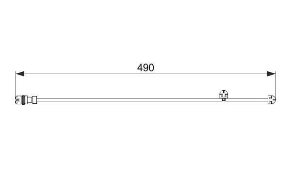Disk Balata İkaz Kablosu. 490 Mm Bosch 1987474560