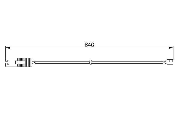 Disk Balata İkaz Kablosu. Arka. 840 Mm Bosch 1987474956