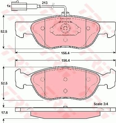 Disk Balata Ön Aks Alfa Romeo 145 930 -146 930 1999->2001 Trw Gdb1387