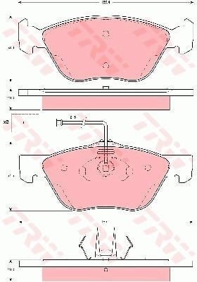 Disk Balata Ön Aks Alfa Romeo 156 932 -156 Sportwagon 932 -Gt 937 -Spıder 916 2003->2005 Trw Gdb1602