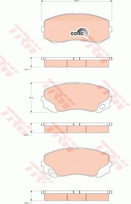Disk Balata Ön Aks Arka Aks Mıtsubıshı Canter Fb7-Fb8-Fe7-Fe8 Vıı-Canter Fe5-Fe6 Vı - Trw Gdb3492
