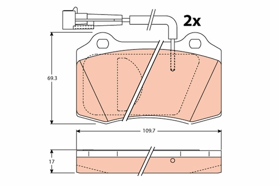 Disk Balata Ön Aks Chrysler Vıper-Vıper Convertible Dodge Vıper Convertible Lancıa Delta I 831 199 8->1998 Trw Gdb1191