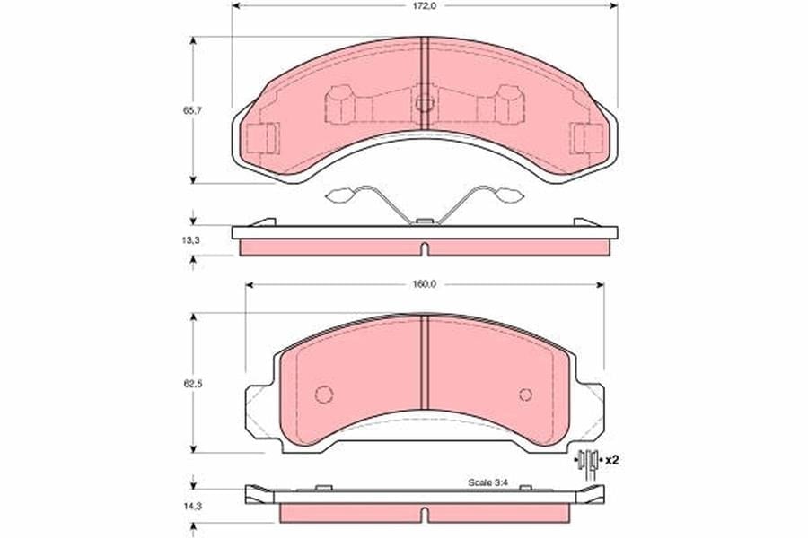 Disk Balata Ön Aks Ford Usa Explorer Un46 -Ranger 1993->1994 Trw Gdb4004
