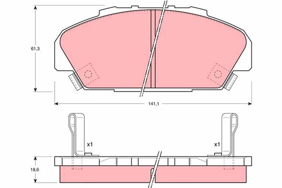 Disk Balata Ön Aks Honda Accord Iv Cb -Accord Iv Aerodeck Cb -Accord Iv Coupe Cb-Cc 1991->1993 Trw Gdb1137