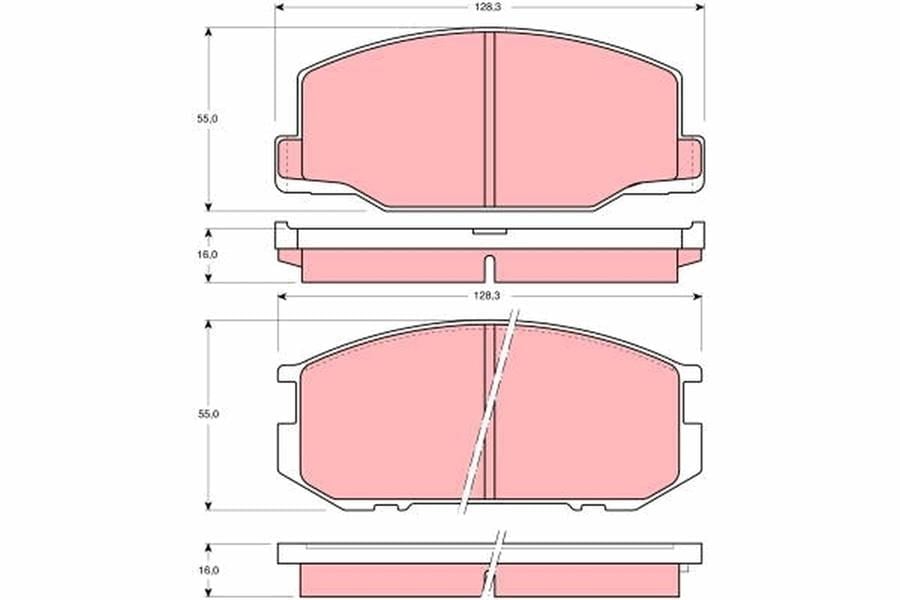 Disk Balata Ön Aks Lotus Esprıt S2-Esprıt S4 082 -Excel Toyota Celıca A4 -Celıca A6 -Celıca Coupe A6 -Lıteace Bus M3- M4 1988->1992 Trw Gdb216