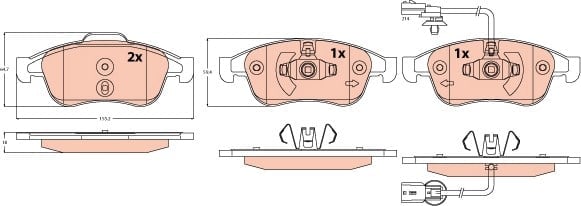 Disk Balata Ön Aks Mercedes-Benz Cıtan Box Body/Mpv W420 -Cıtan Tourer W420 2021-> Trw Gdb2565