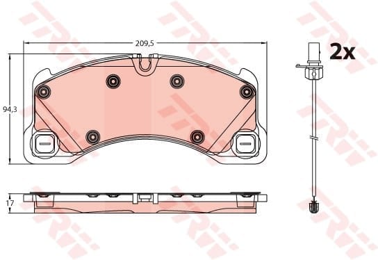 Disk Balata Ön Aks Porsche Macan 95B - Trw Gdb2243