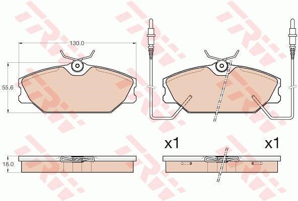 Disk Balata Ön Aks Renault Megane I Ba0/1 -Megane I Classic La0/1 -Rapıd Box Body/Mpv F40- G40 -T Wıngo I C06 1996->2003 Trw Gdb2012
