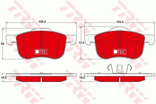Disk Balata Ön Aks Volvo S60 I 384 -S70 874 -S80 I 184 -V70 I 875-876 -V70 Iı 285 -Xc70 I Cross Country 295 2000->2010 Trw Gdb1388dte