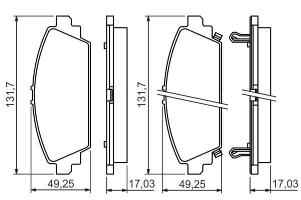 Disk Balata - Ön Bosch 0986494414