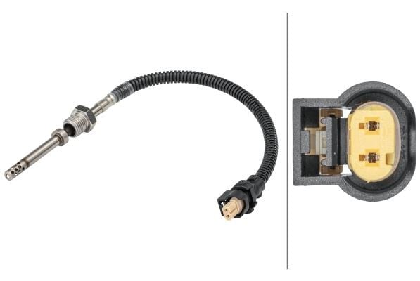 Egzoz Sıcaklığı Sensörü 2-Kutuplu 215 Mm Mercedes-Benz Hella 6Pt358181671