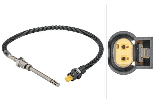 Egzoz Sıcaklığı Sensörü Mercedes 2-Kutuplu 375 Mm Hella 6Pt358181741
