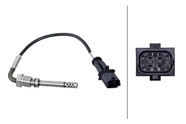 Egzoz Sıcaklığı Sensörü.2-Kutuplu.Alfa Romeo Romeo/Chrysler Delta/Fiat Bravo/Lancia Delta Hella 6Pt010376361