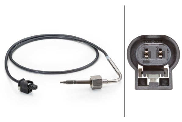 Egzoz Sıcaklık Sensoru Kat. Sonrası Mercedes W169 W245 Hella 6Pt014494091