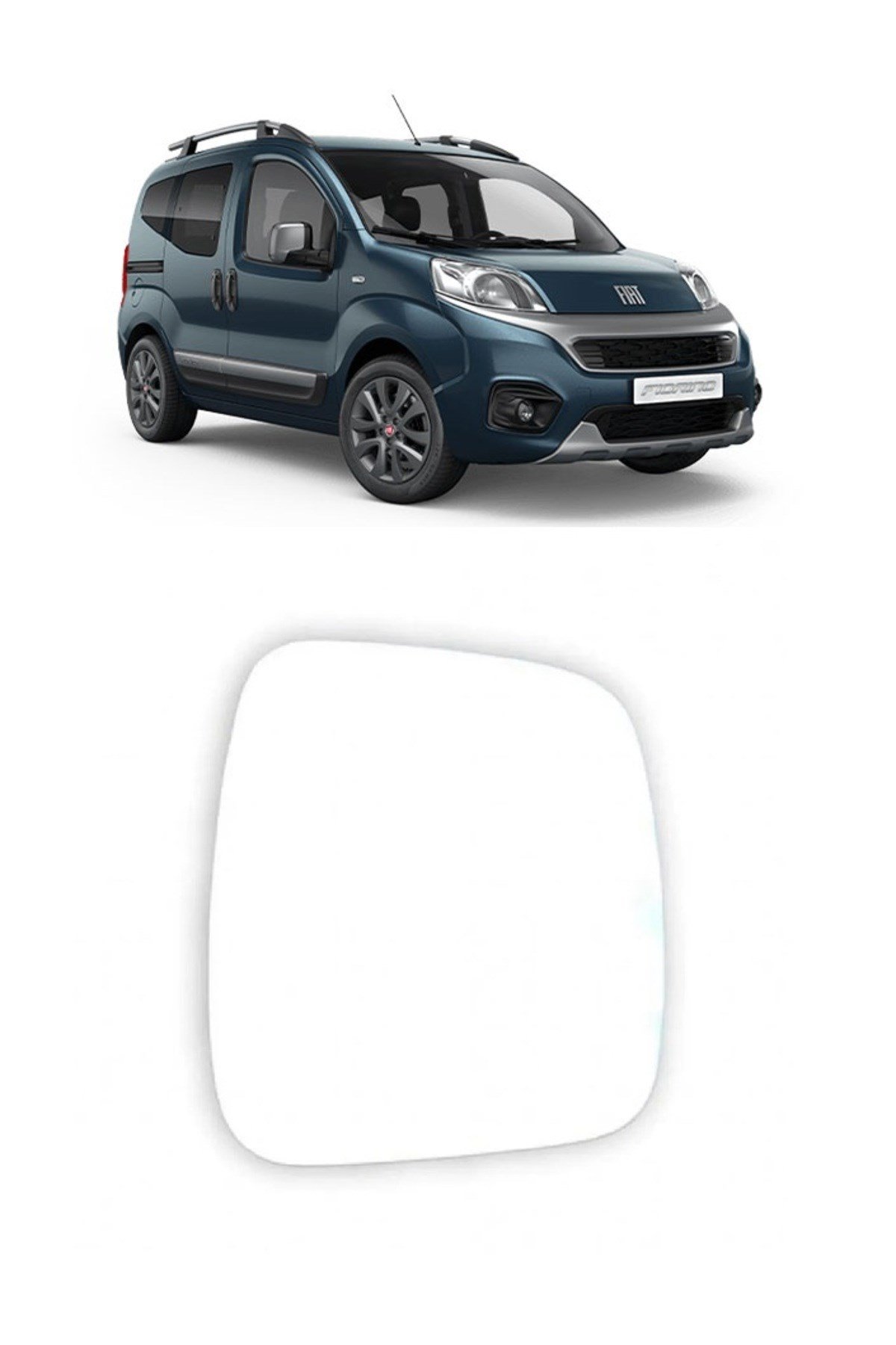 Fiat Fiorino 2007 - 2024 Uyumlu Sağ Dikiz Ayna Camı Elektrikli Isıtmalı (Yolcu Tarafı) 71765389