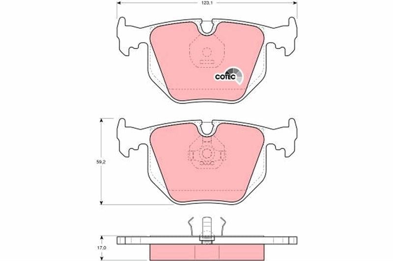 Fren Balatası Arka Bmw E38 E46 E53 E83 E85 E86 E39 E85 E52 . Land Rover Range Rover Iıı L322 Trw Gdb1119