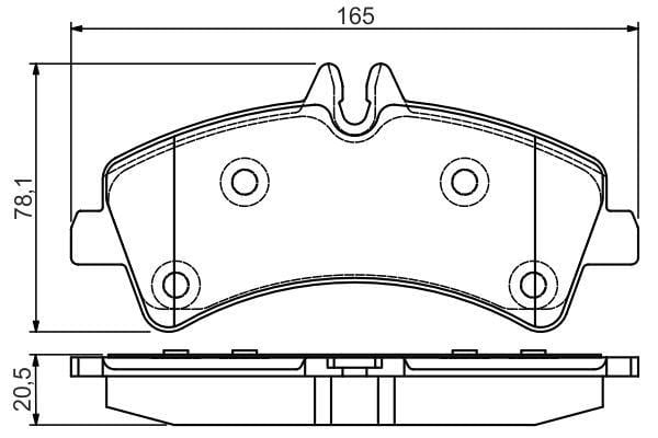 Fren Balatası Arka Mercedes Sprınter B906 06> . Vw Crafter 30-35-50 Cıft Teker Bosch 0986495099