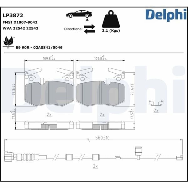 Fren Balatası Lexus Rc 08/2014> Delphı Lp3872