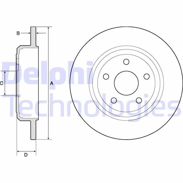 Fren Disk Arka Jeep Grand Cherokee Iv 13> Delphı Bg4772c