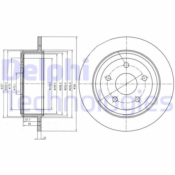 Fren Disk Arka Jeep Wrangler Iıı 07> Delphı Bg4157