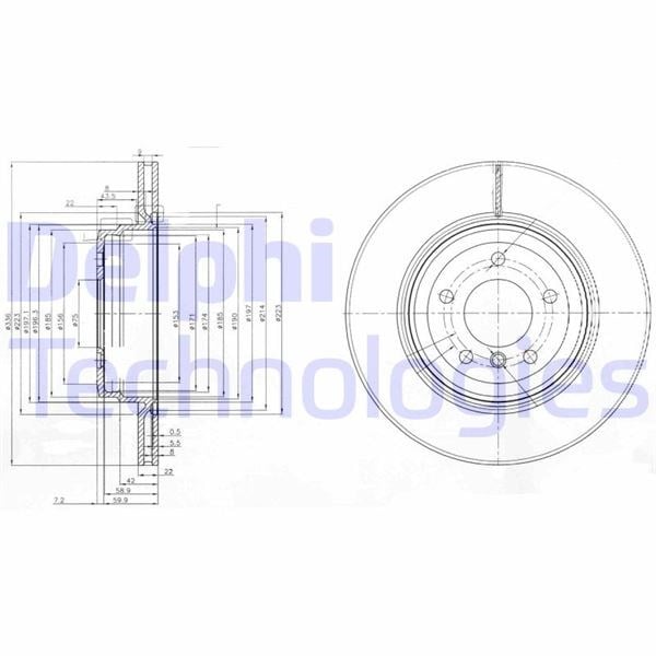 Fren Dıskı Arka Bmw E90 E91 E92 E93 E84 Delphı Bg3961