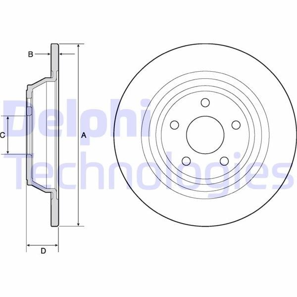 Fren Diski Arka Ford Mondeo 14> Delphı Bg4703c