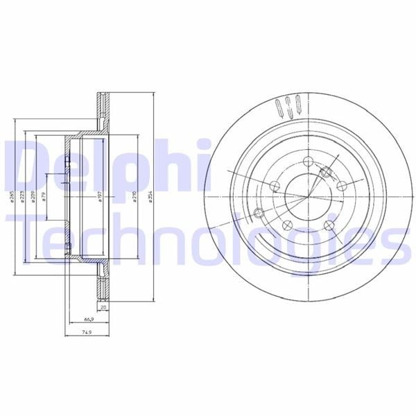 Fren Dıskı Arka Land Rover Range Rover L320 L322 Delphı Bg4021c