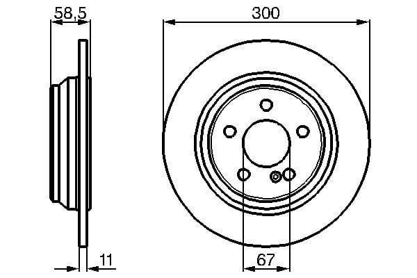 Fren Dıskı Arka Mercedes S-Class W220 98>05 Bosch 0986478472