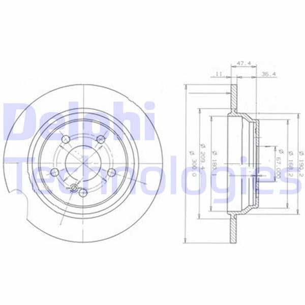 Fren Dıskı Arka Mercedes S-Class W220 98>05 Delphı Bg3725