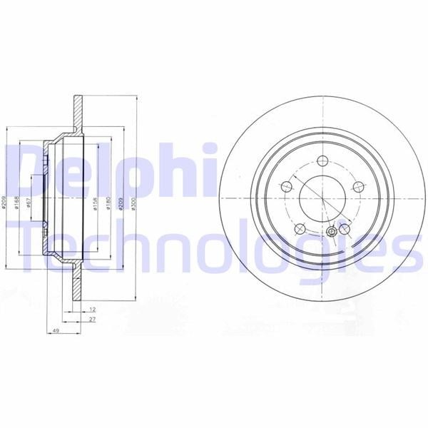 Fren Dıskı Arka Mercedes S-Class W221 C216 Delphı Bg4298c
