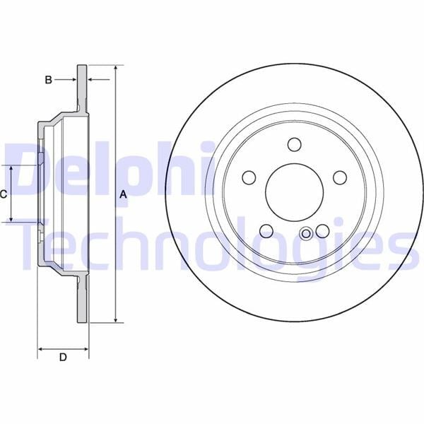 Fren Dıskı Arka Mercedes Sl-Class R230 Delphı Bg4686c