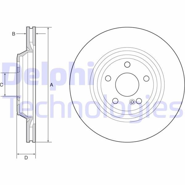 Fren Dıskı Arka Mercedes Sl-Class R231 12>20 Delphı Bg4957c