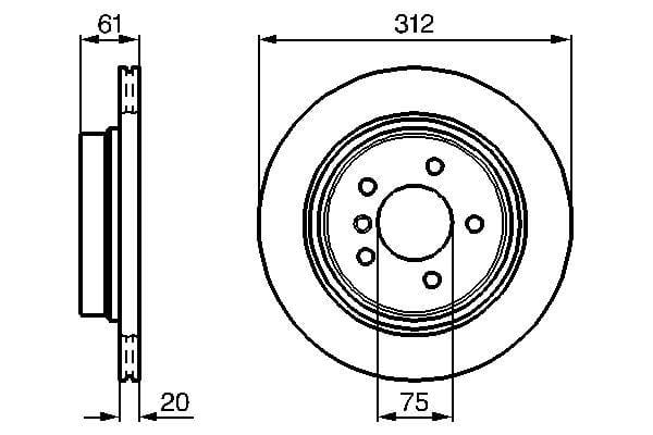 Fren Dıskı Arka Sol Bmw M3 E36 Bosch 0986478763