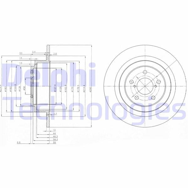 Fren Diski Çiftli Paket . Deliksiz Arka Subaru Legacy 01/1999 > 10/2003 Delphı Bg4154