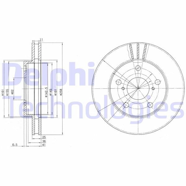 Fren Diski Çiftli Paket . Delikli Ön Toyota Mr2 12/1989 > 12/1991 Delphı Bg3355