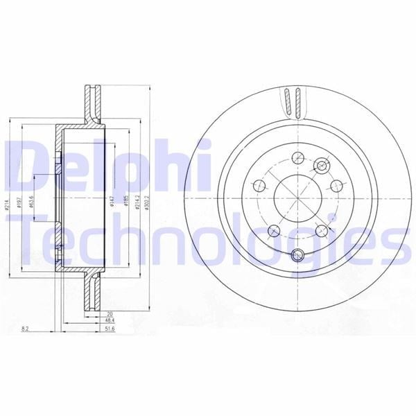 Fren Diski Çiftli Paket . Delikli Arka Land Rover Freelander 02/2006 > Delphı Bg4125