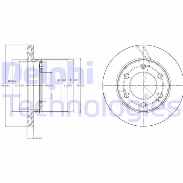Fren Diski Çiftli Paket . Delikli Ön Ssangyong Rexton 04/2002 > Delphı Bg4221