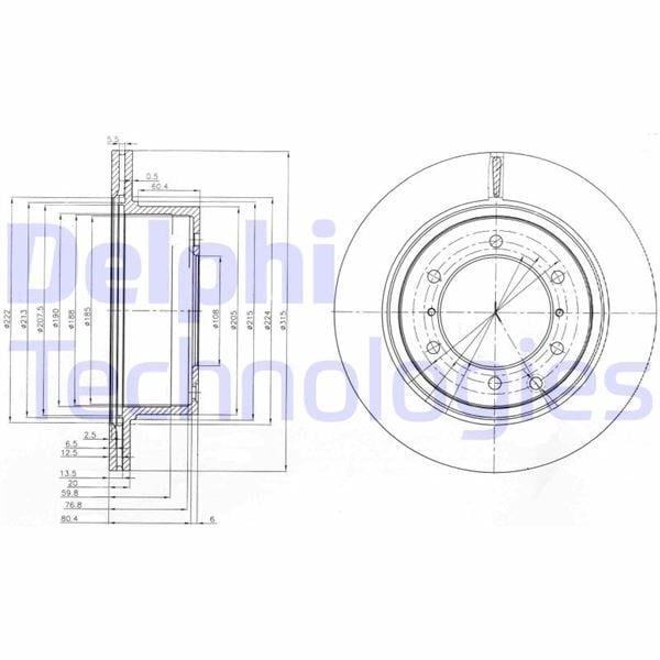 Fren Diski Çiftli Paket . Delikli Arka Hyundaı Terracan 04/2003 > 06/2007 Delphı Bg4014