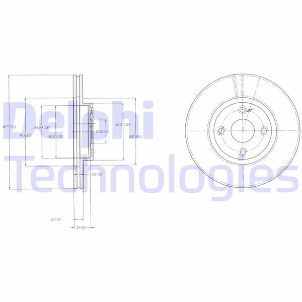 Fren Diski Çiftli Paket . Delikli Ön Mazda Mx-5 04/1998 > 10/2005 Delphı Bg3966