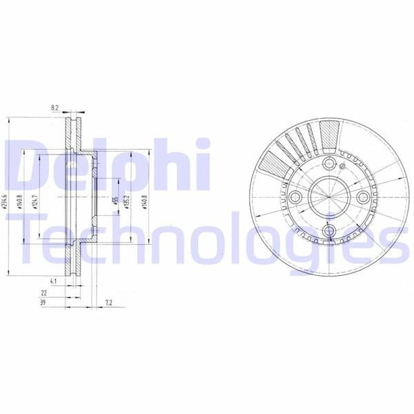 Fren Diski Çiftli Paket . Delikli Ön Mazda 323 10/1998 > 12/2003 Delphı Bg3508