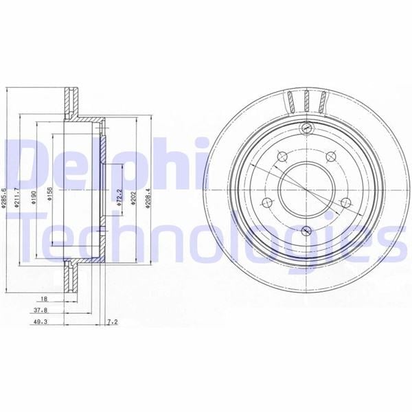 Fren Diski Çiftli Paket . Delikli Arka Mazda Mpv 09/1999 > Delphı Bg4177